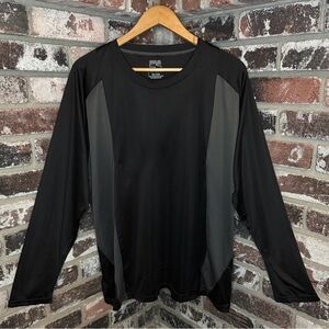 Men’s Simply For Sports Athletic Breathable Black/Gray Polyester Long Sleeve